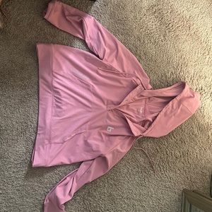 Burn Boot Camp pink pullover hoodie.